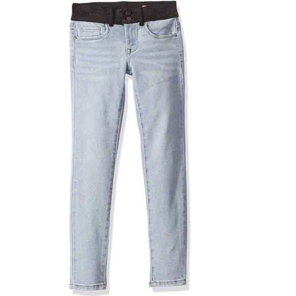 NEW [BLANKNYC] The Mini Reade Skinny Colorblock Band Jeans Pants Aquarius 2 tone - Picture 1 of 4